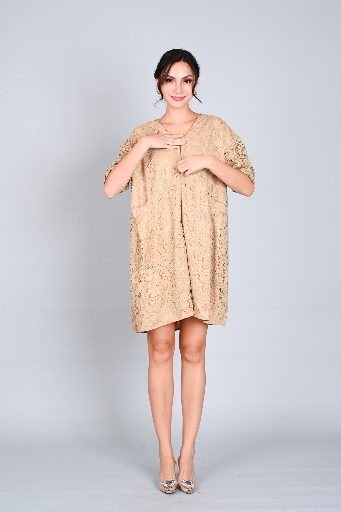 Lace 2: Wynona Vneck Mini Dress