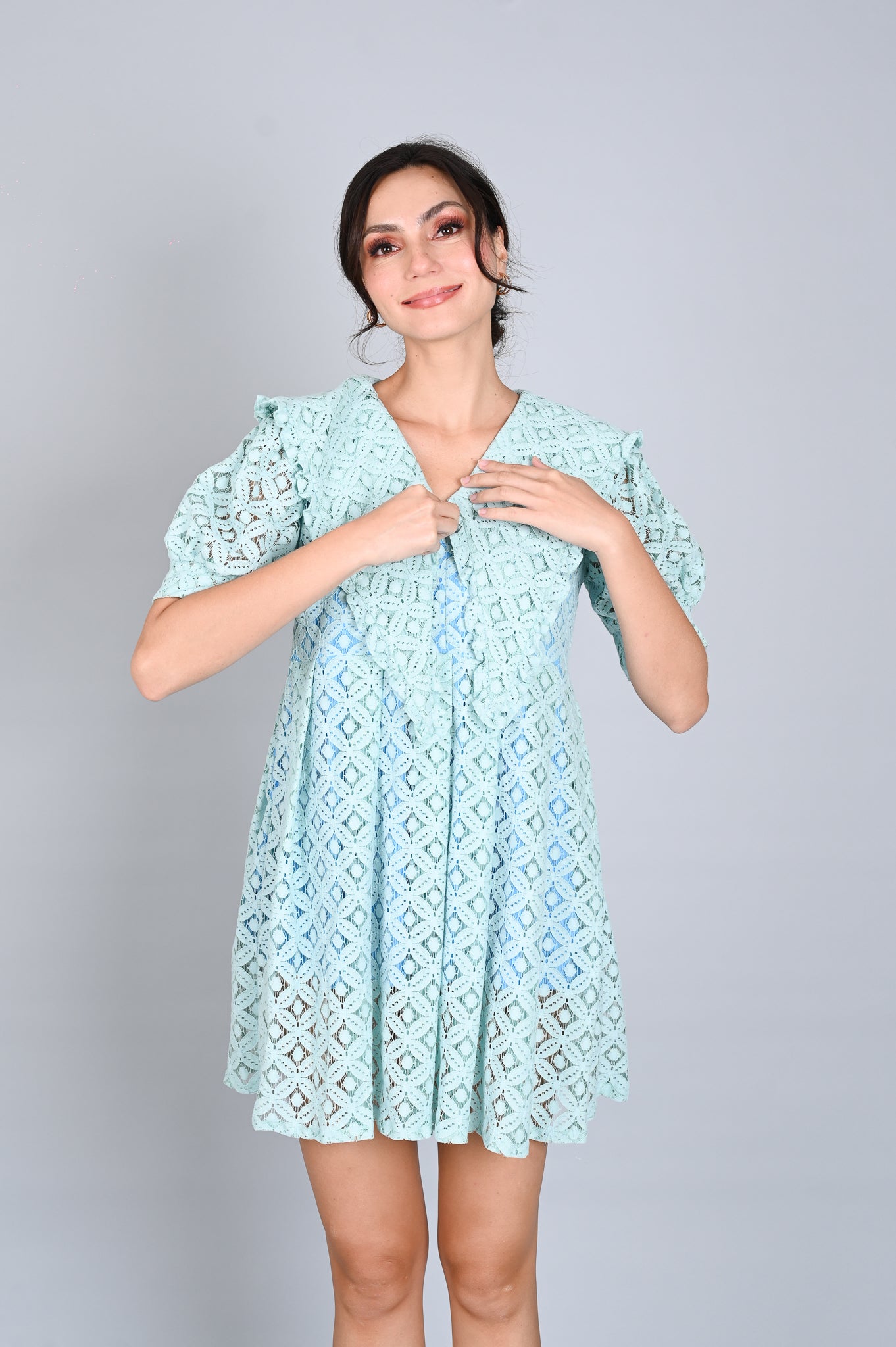 Lace 2: Wynter Collared Mini Dress