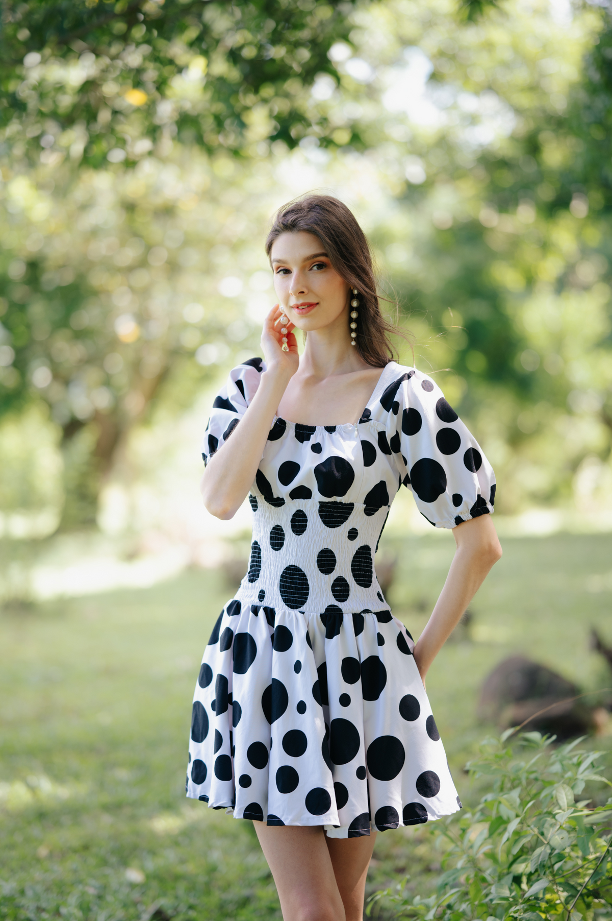 Jenny Premium Breastfeeding Dress: Paris Smocked-waist Dress