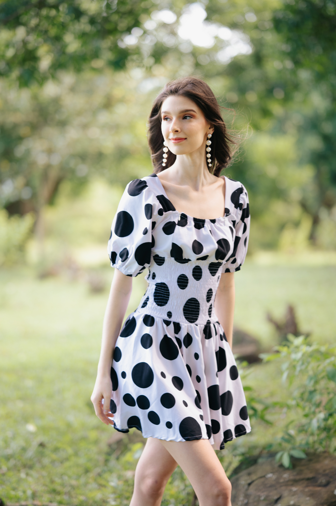 Jenny Premium Breastfeeding Dress: Paris Smocked-waist Dress