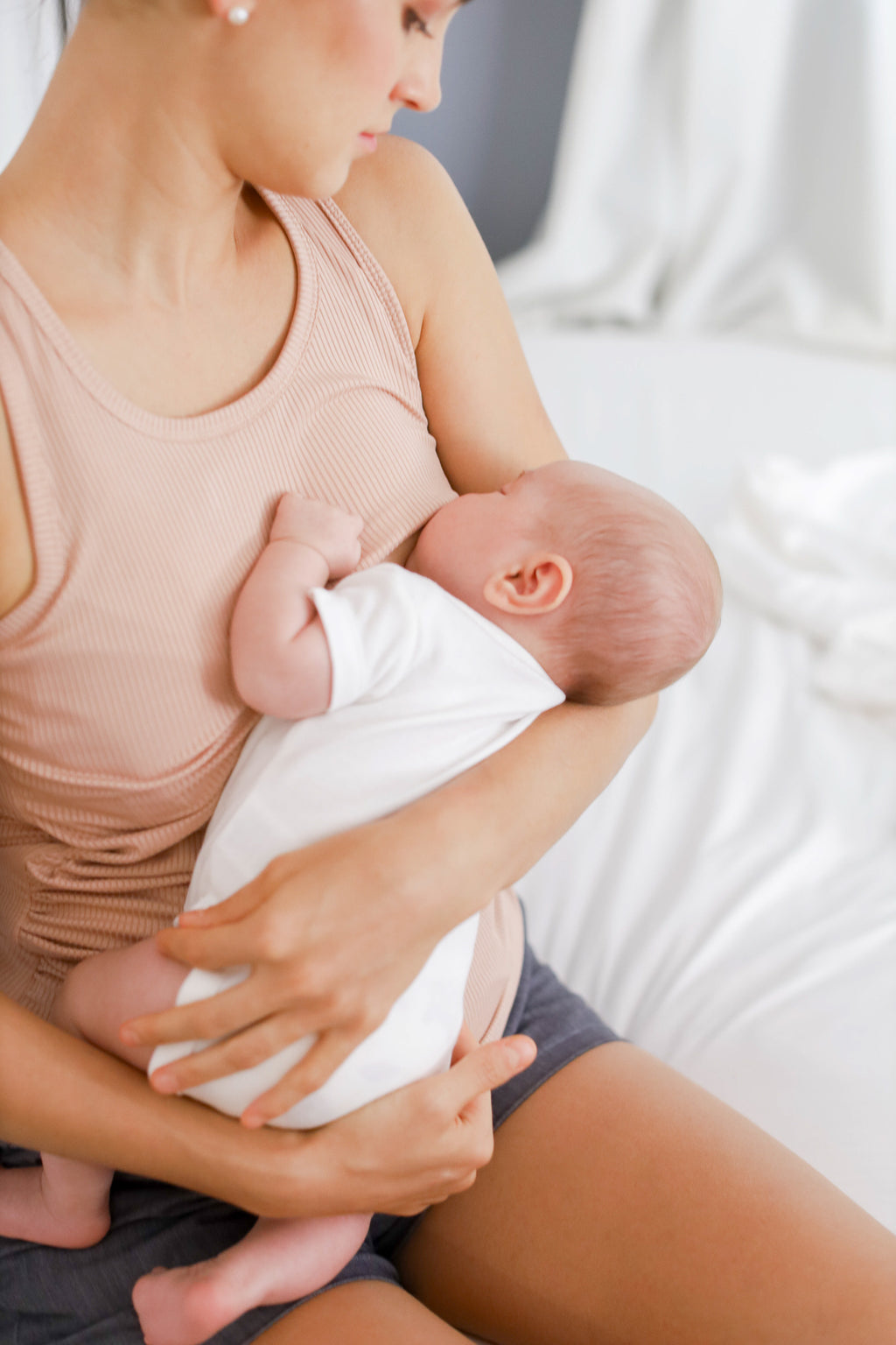 Ribbed Cotton Breastfeeding Sando