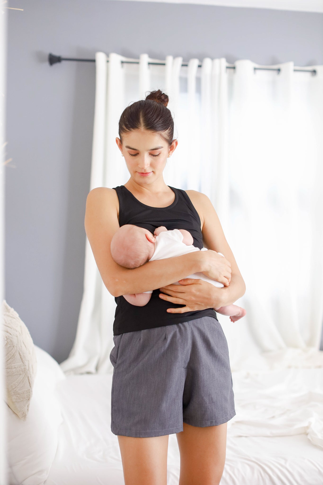 Expandable Cotton Twill Shorts