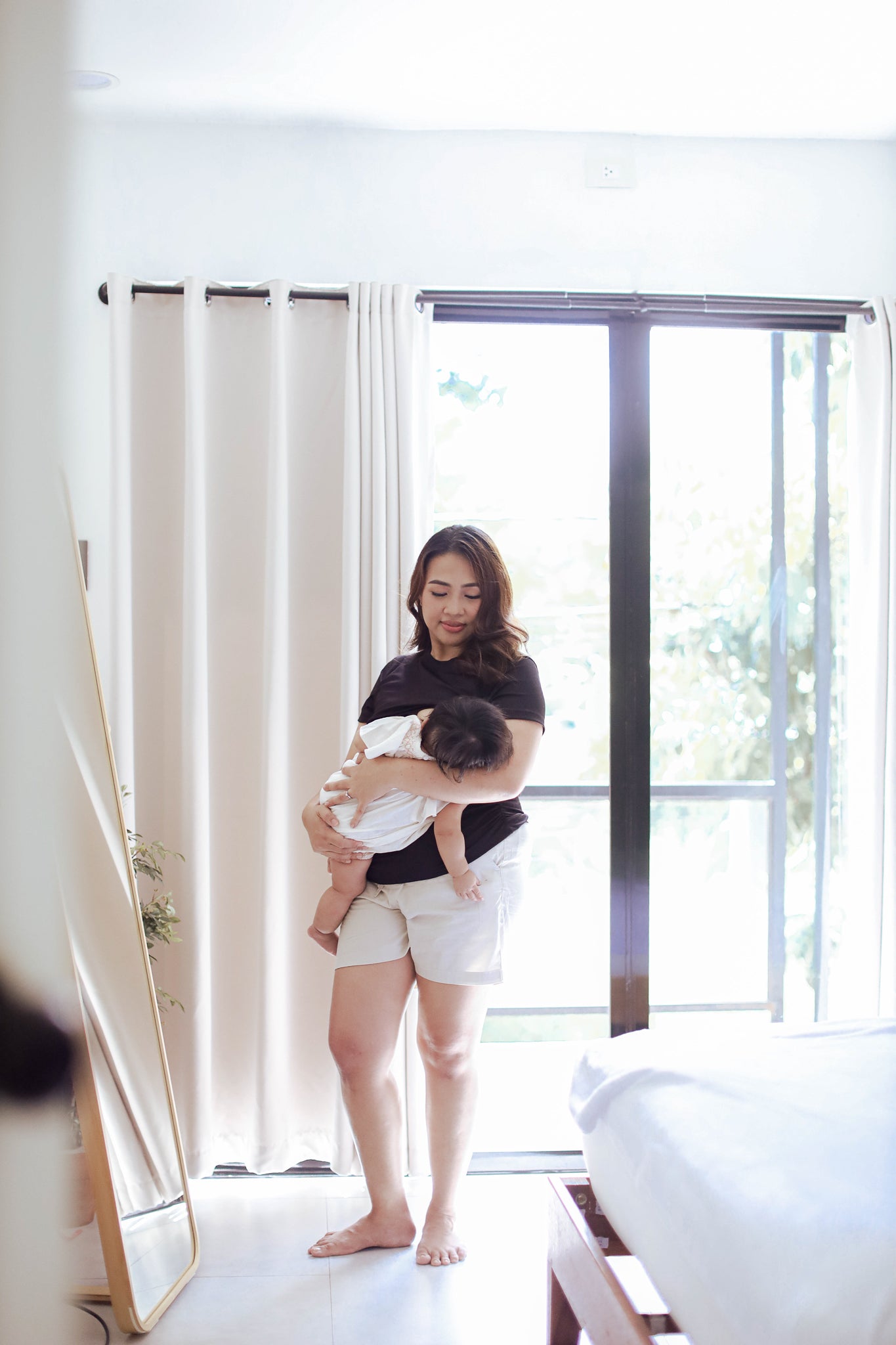 Ribbed Cotton Breastfeeding Shirt