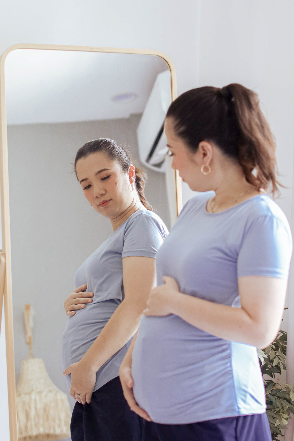 Basic Cotton Stretch Breastfeeding Shirt