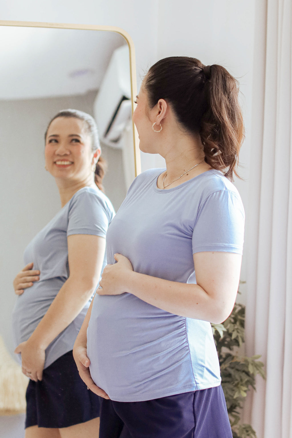 Basic Cotton Stretch Breastfeeding Shirt