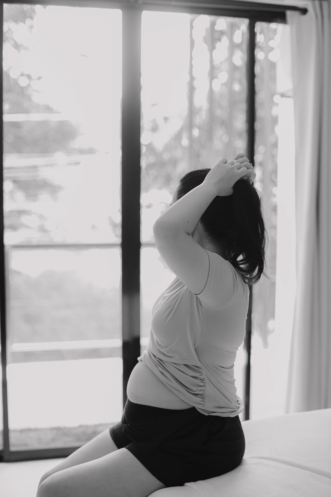 Basic Cotton Stretch Breastfeeding Shirt