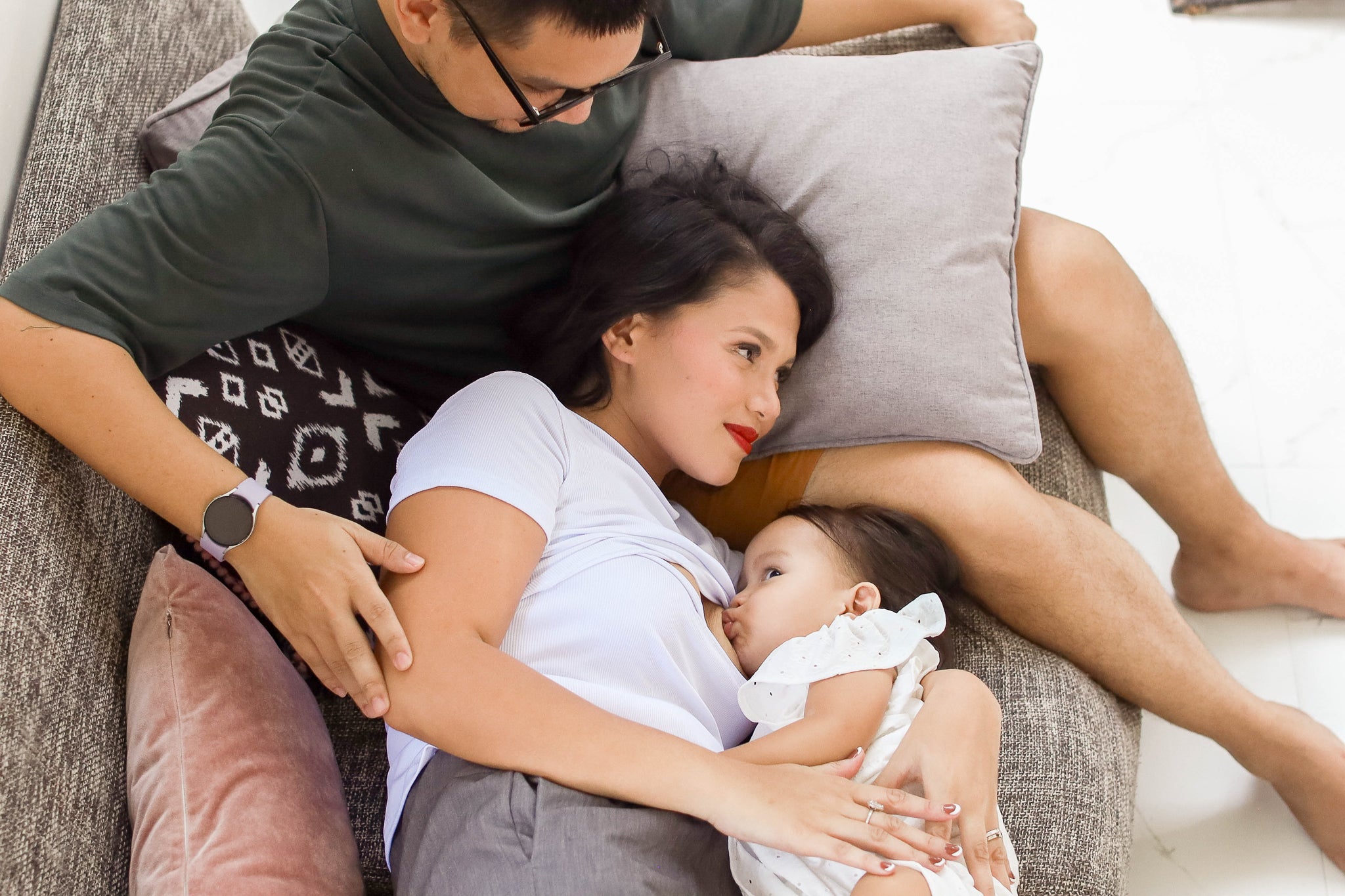 Ribbed Cotton Breastfeeding Shirt