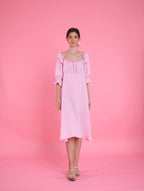 Barbiecore: Pearl Midi Dress