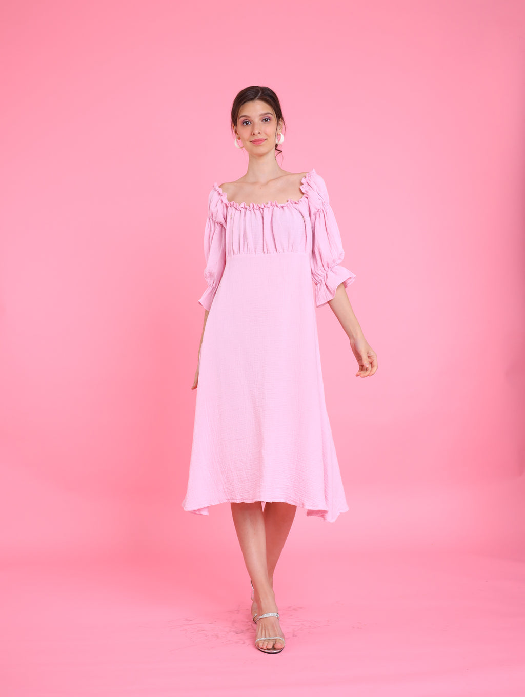 Barbiecore: Pearl Midi Dress