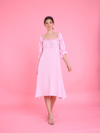 Barbiecore: Pearl Midi Dress