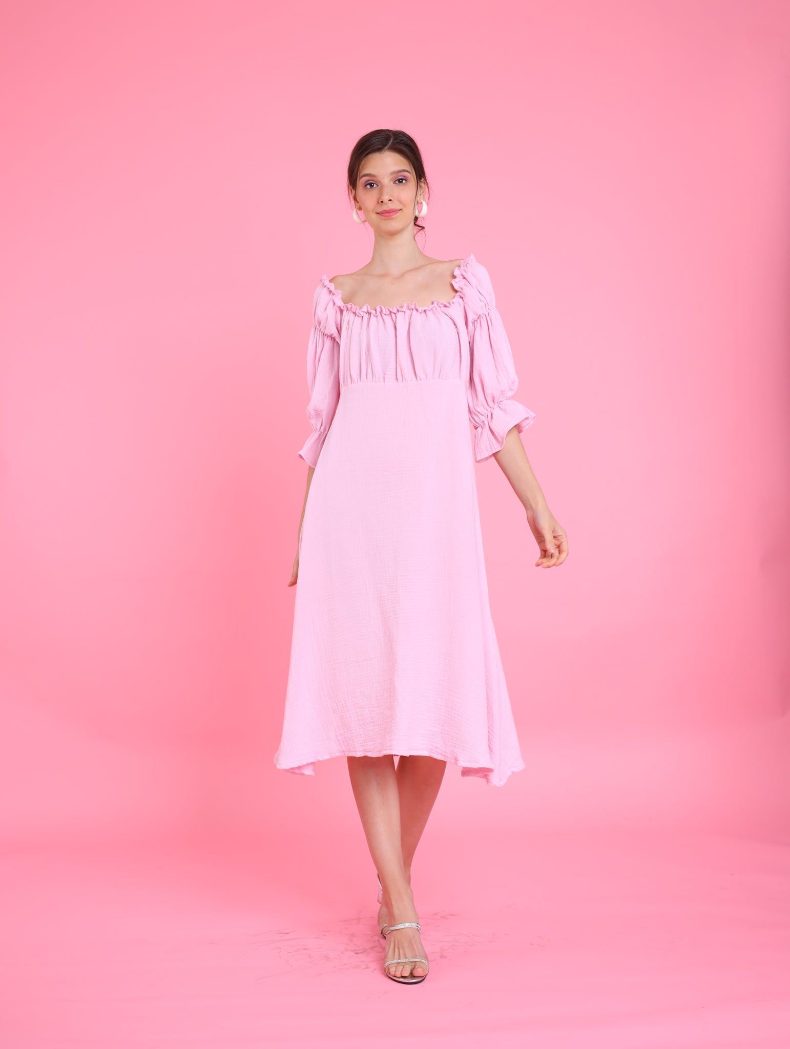 Barbiecore: Pearl Midi Dress