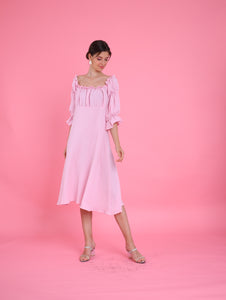 Barbiecore: Pearl Midi Dress