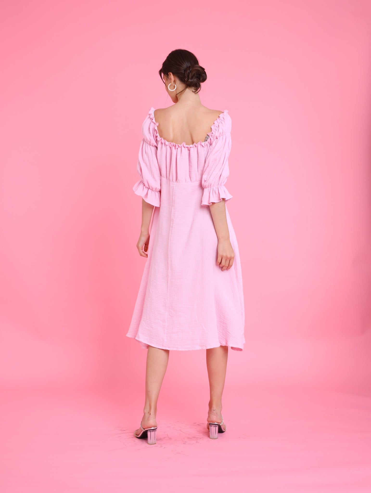 Barbiecore: Pearl Midi Dress