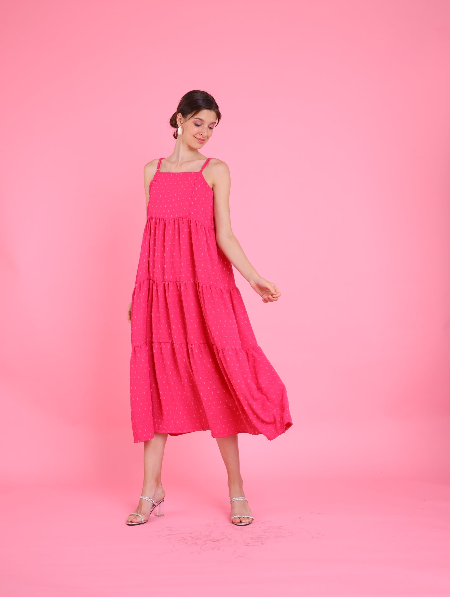 Barbiecore: Eteri Tiered Dress