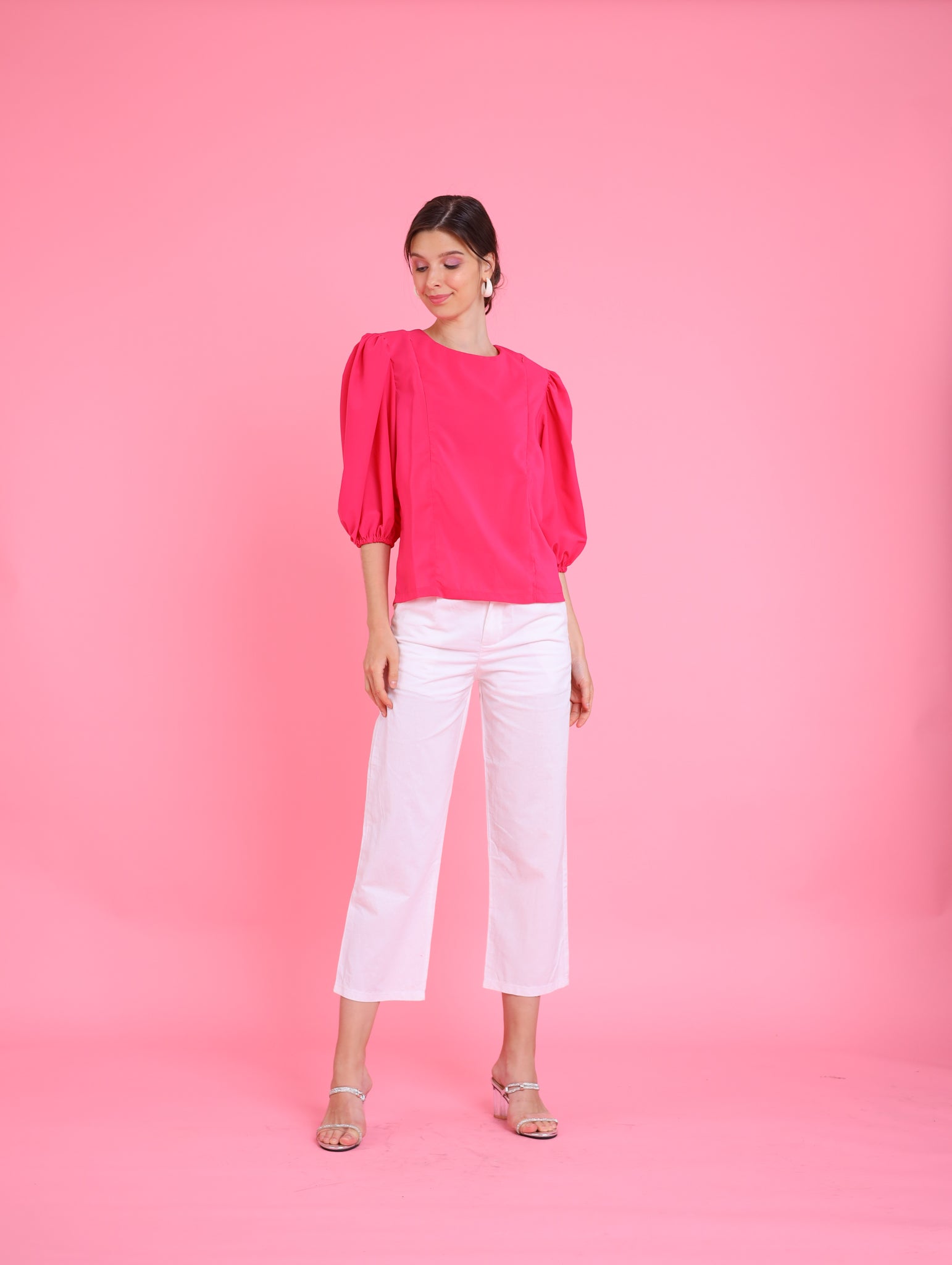 Barbiecore: Gretch Puff-sleeves Top