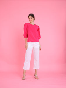 Barbiecore: Gretch Puff-sleeves Top