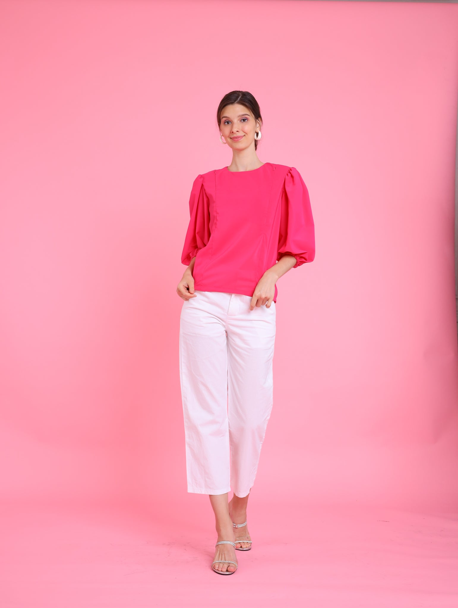 Barbiecore: Gretch Puff-sleeves Top