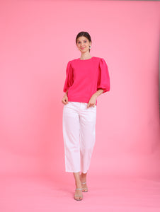 Barbiecore: Gretch Puff-sleeves Top