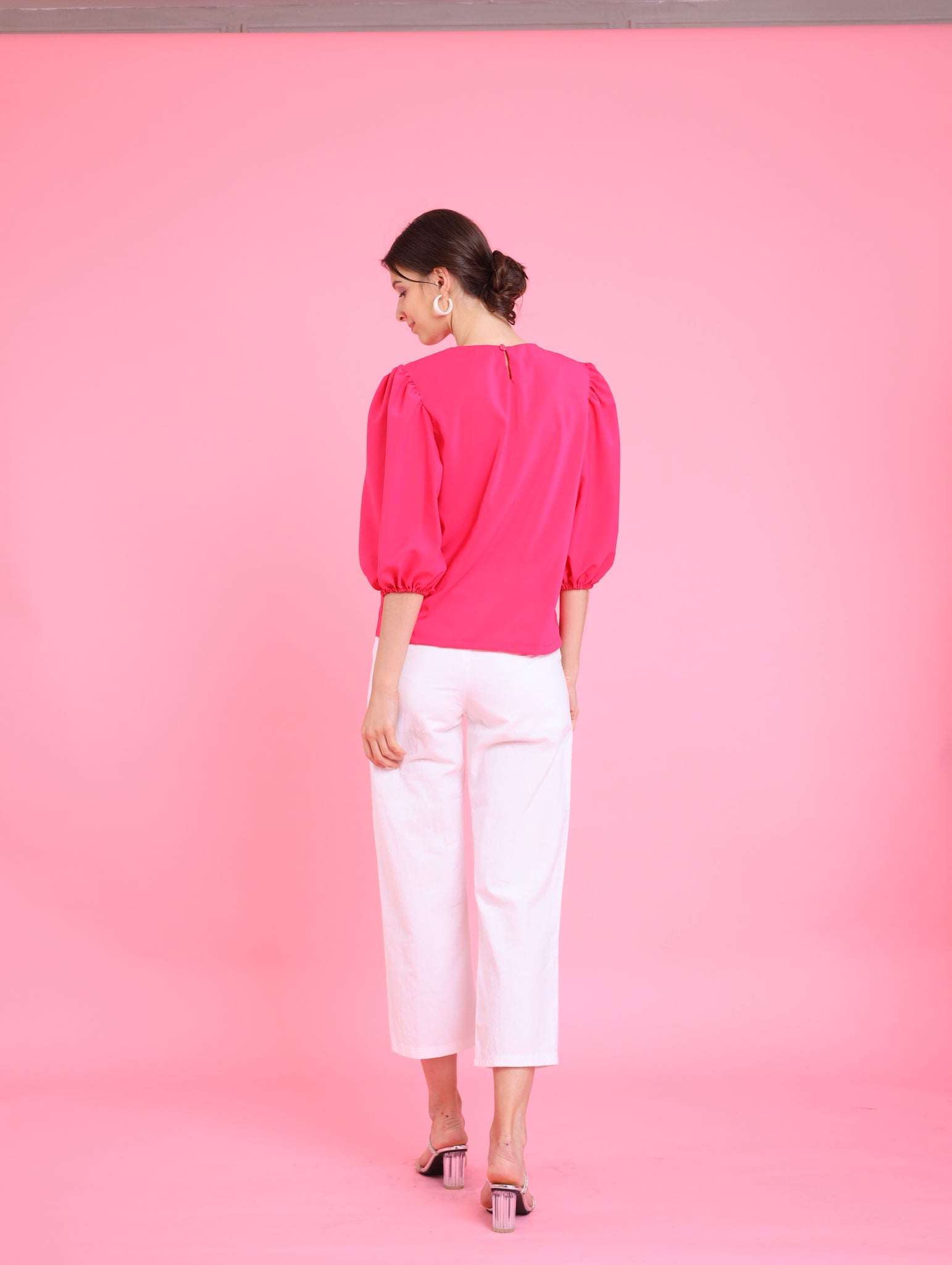 Barbiecore: Gretch Puff-sleeves Top