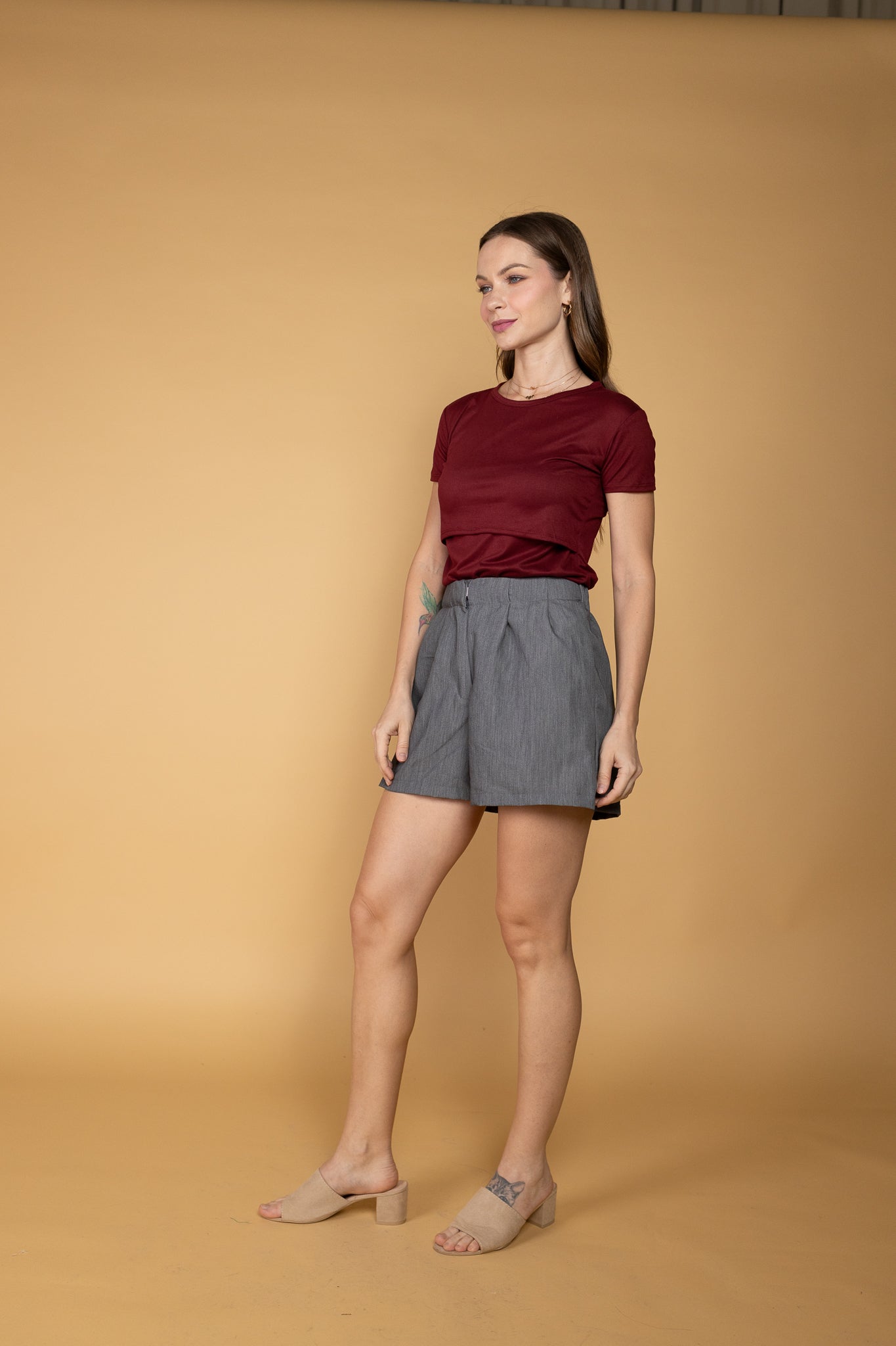 Basic Cotton Stretch Breastfeeding Shirt