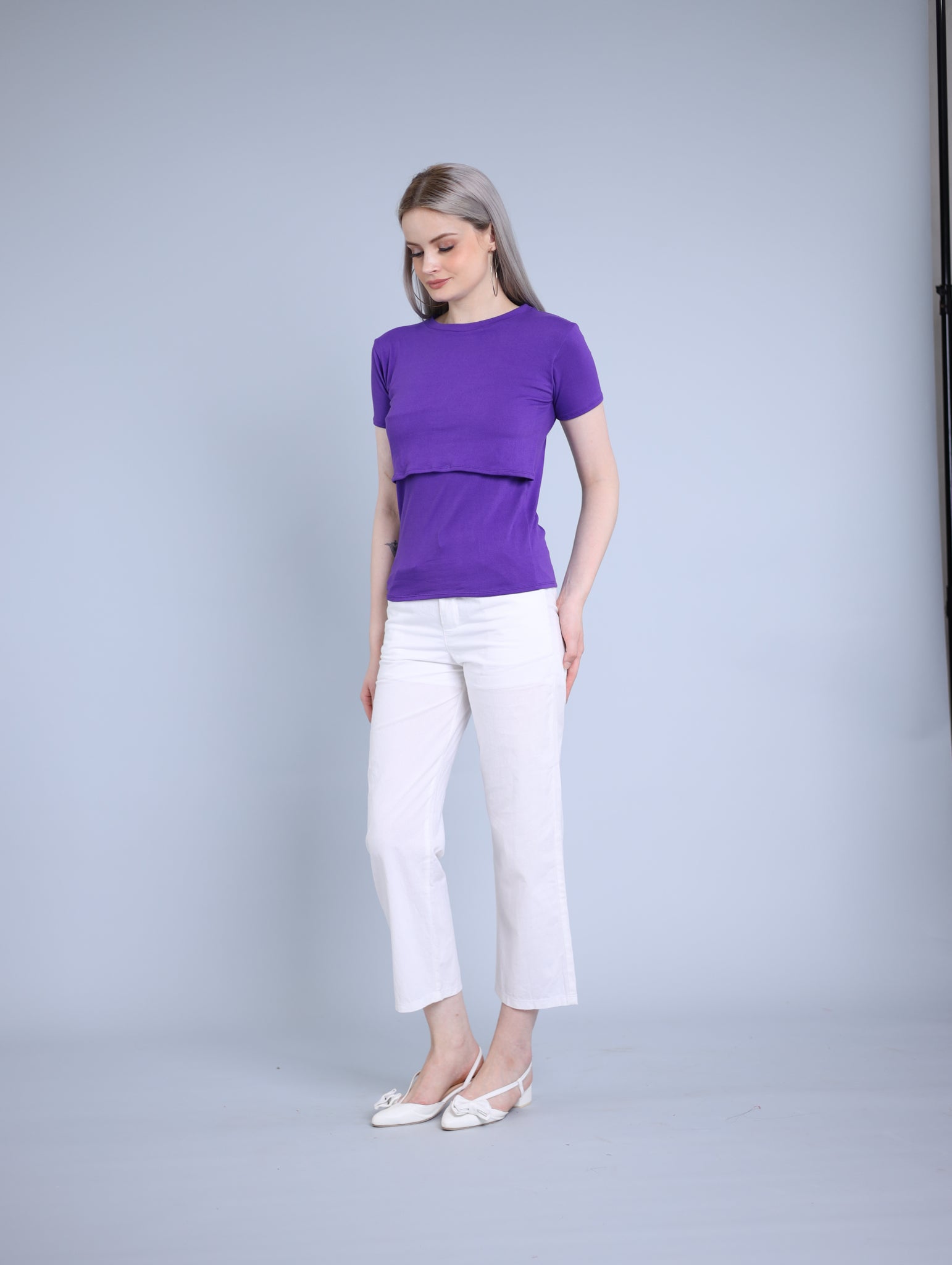 Purple: Basic Breastfeeding Shirt