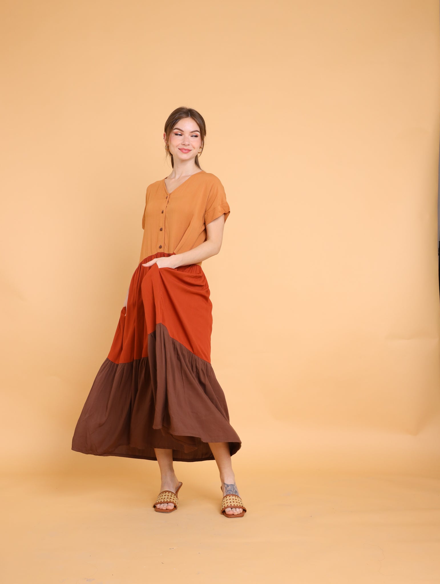 Brown: Sharmila Dress