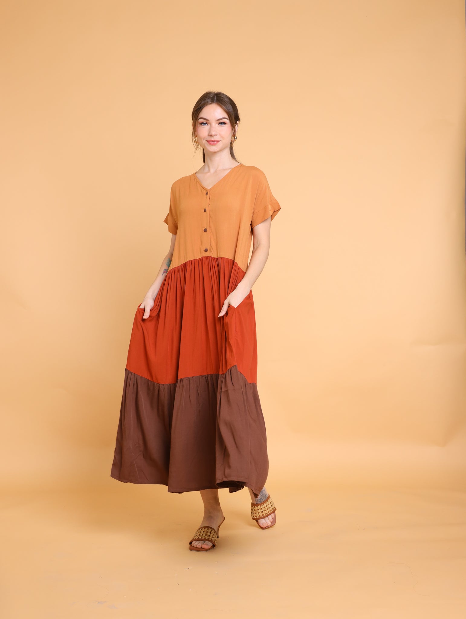 Brown: Sharmila Dress