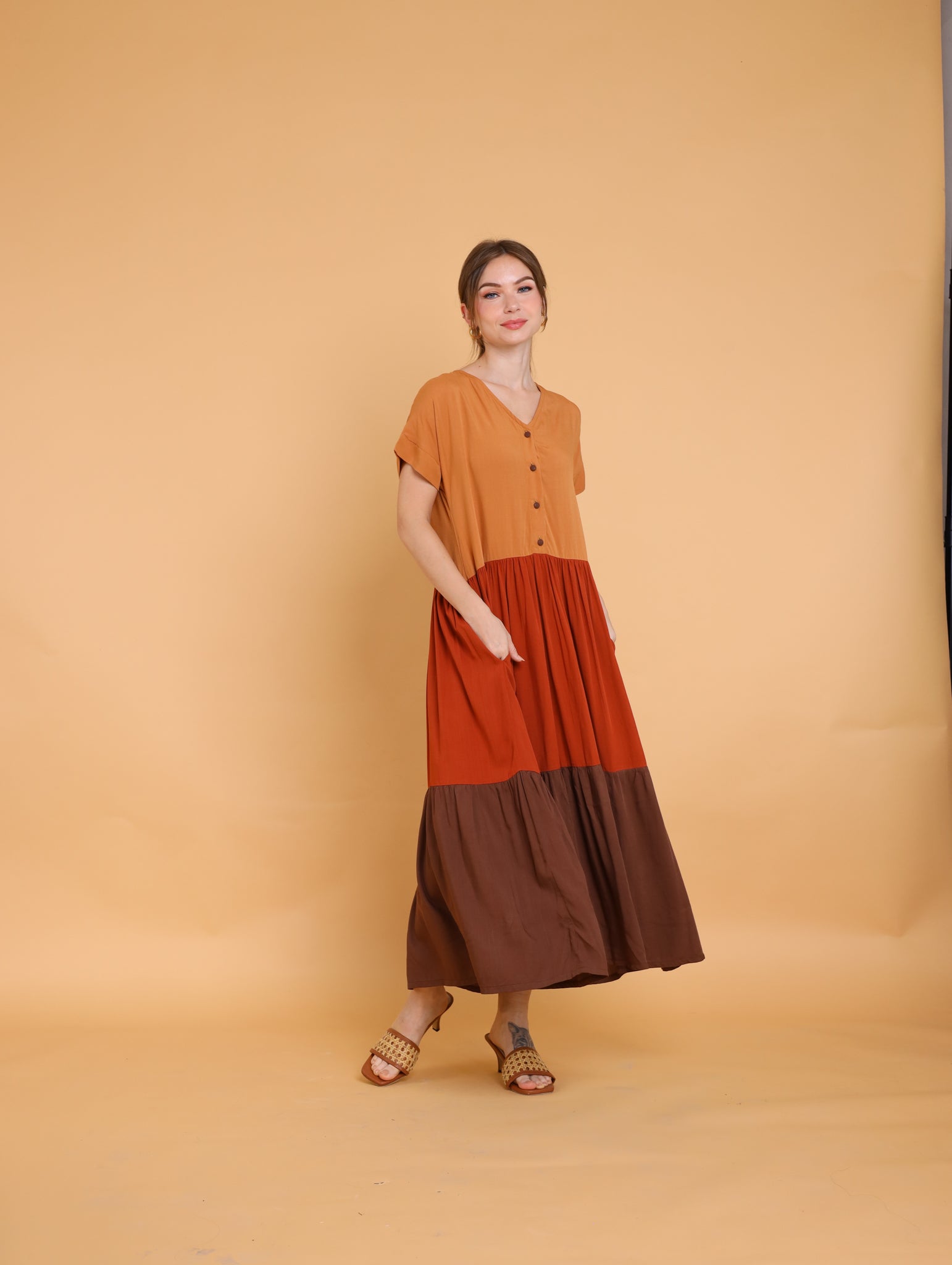 Brown: Sharmila Dress