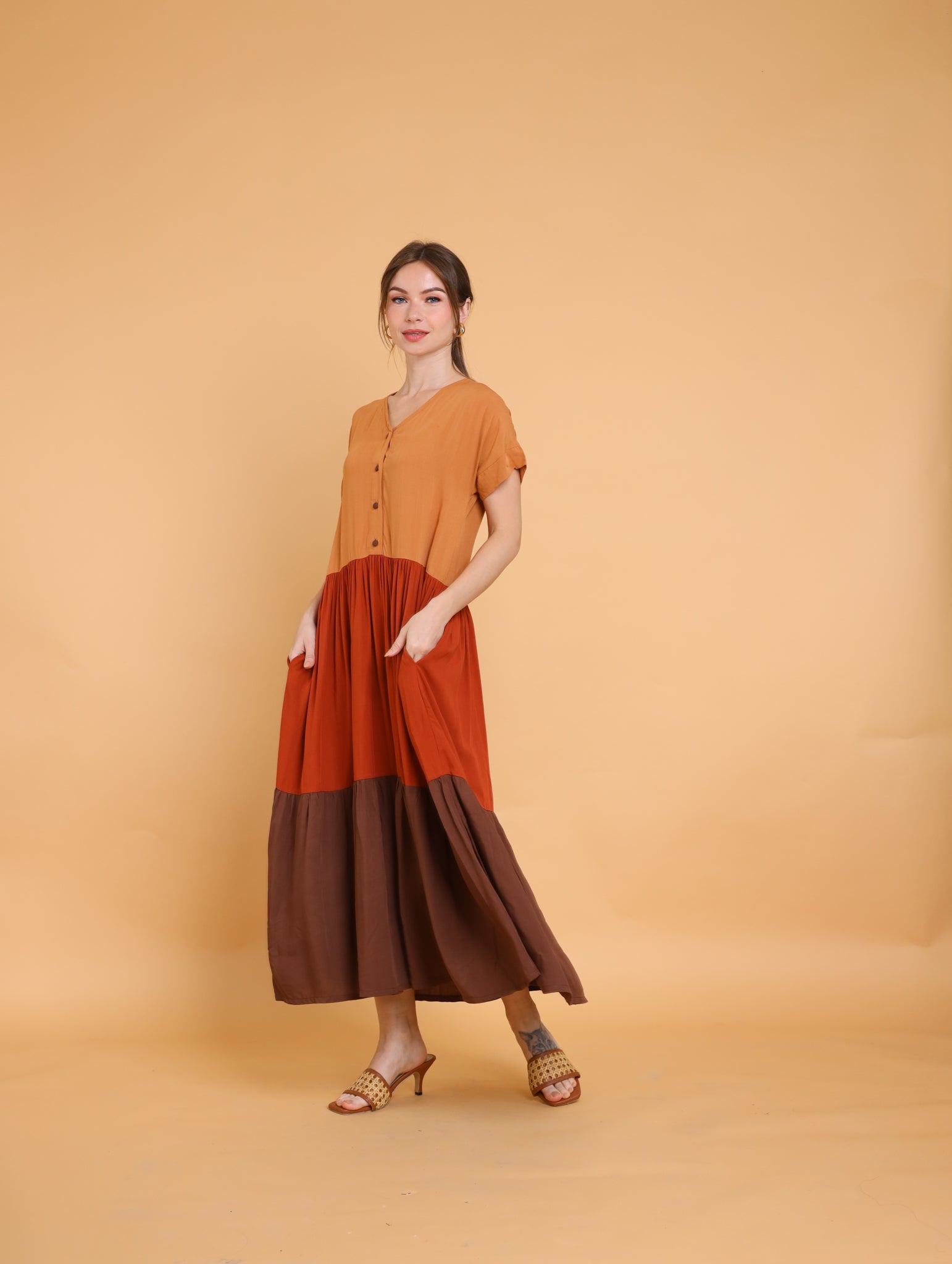 Brown: Sharmila Dress