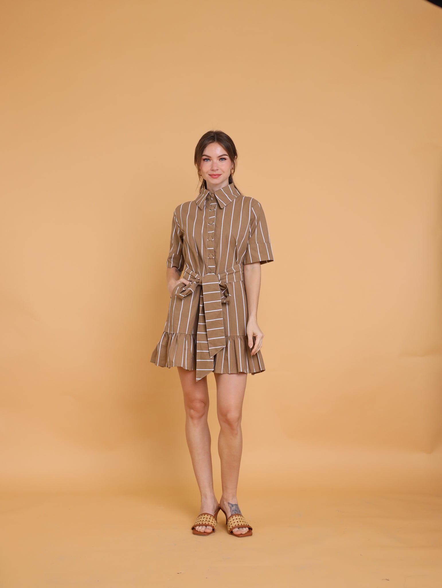 Brown: Carley Mini Dress