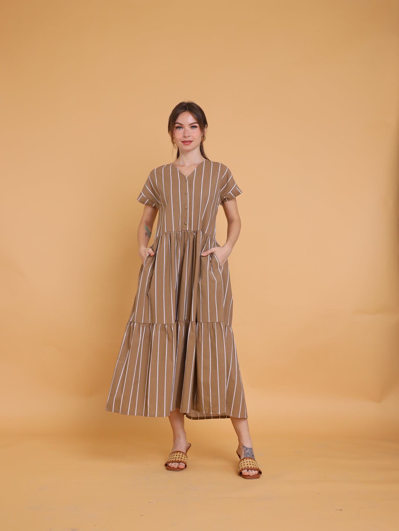 Brown: Berta Maxi Dress