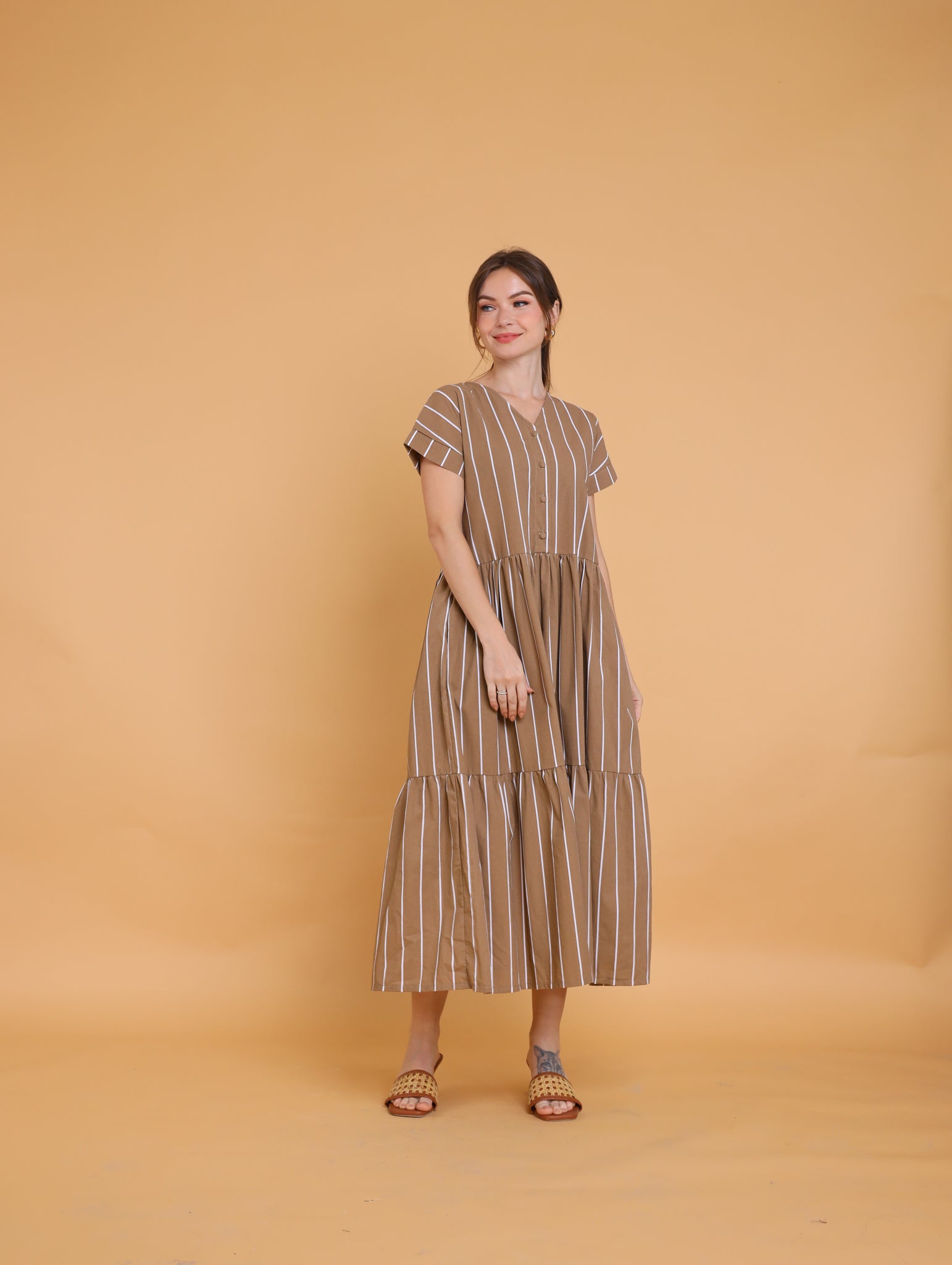 Brown: Berta Maxi Dress