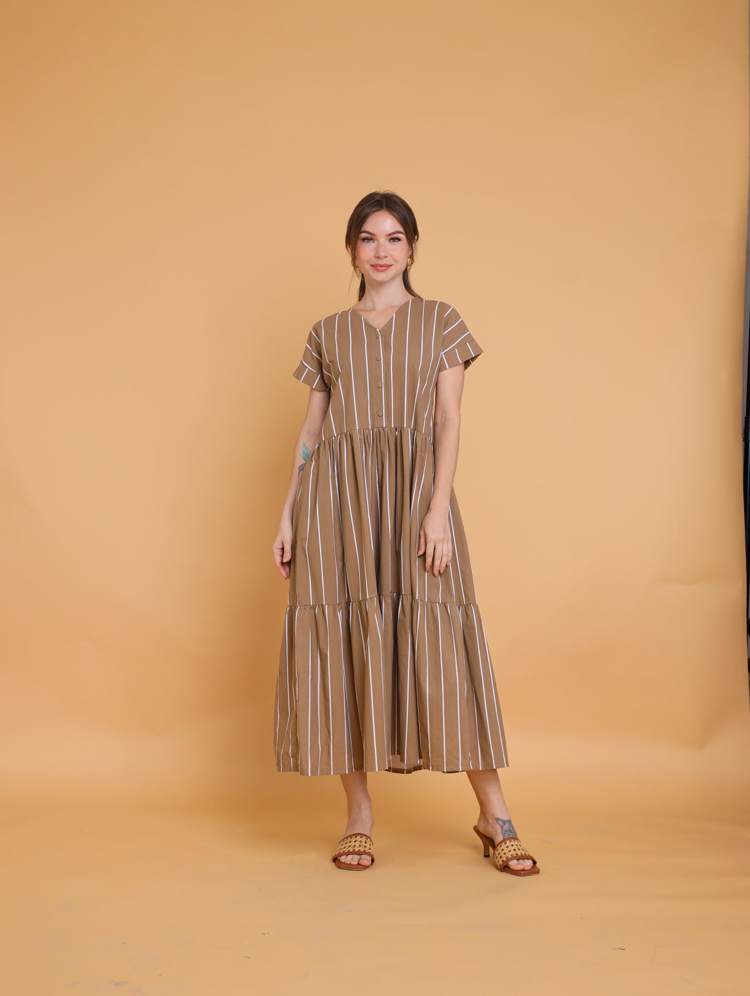 Brown: Berta Maxi Dress