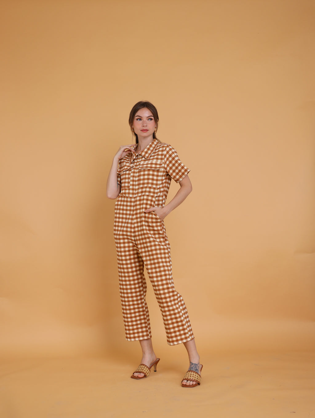 Brown: Idara Jumpsuit