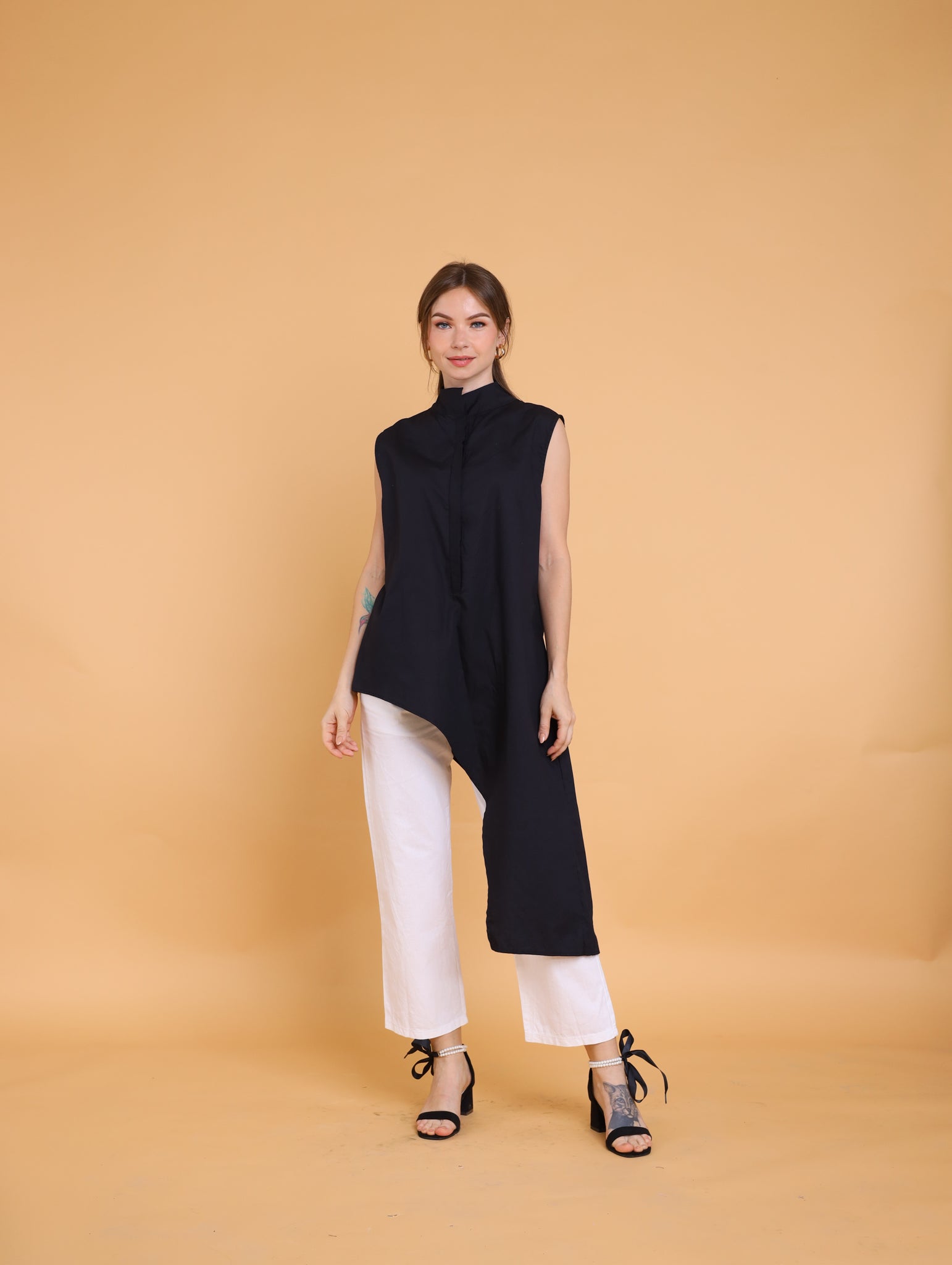 MUM x GS 7: Milano Sleeveless Asymmetrical Top