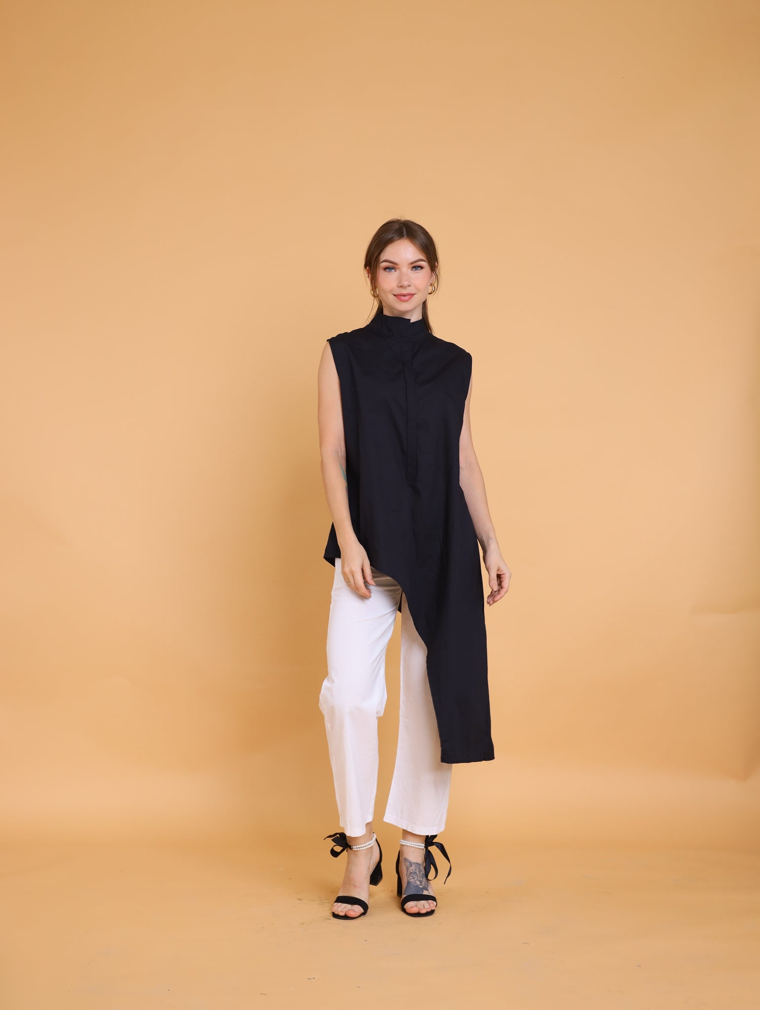 MUM x GS 7: Milano Sleeveless Asymmetrical Top