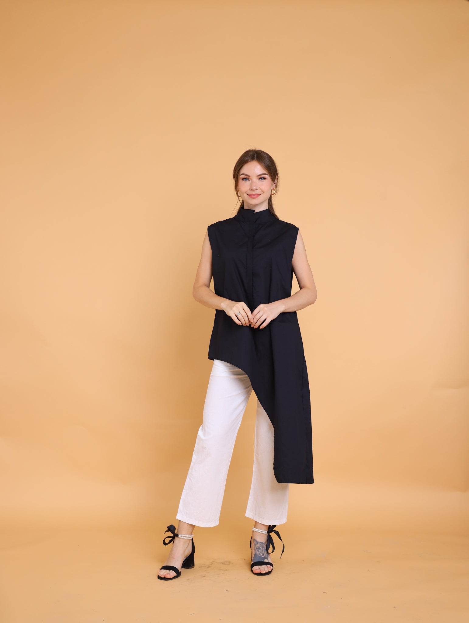 MUM x GS 7: Milano Sleeveless Asymmetrical Top