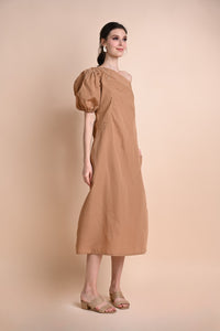 Khaki: Quiana Asymmetrical Dress