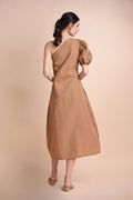 Khaki: Quiana Asymmetrical Dress