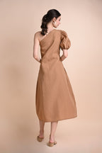 Khaki: Quiana Asymmetrical Dress