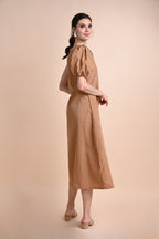 Khaki: Quiana Asymmetrical Dress