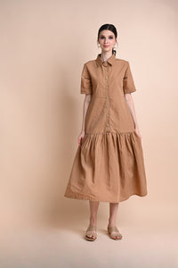 Khaki: Quill Shirt Dress