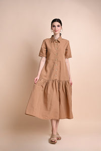 Khaki: Quill Shirt Dress