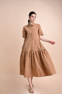 Khaki: Quill Shirt Dress