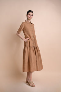 Khaki: Quill Shirt Dress