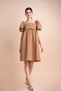 Khaki: Quanna Empire Dress