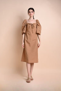 Khaki: Quebec A-line Dress
