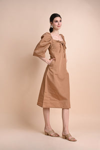 Khaki: Quebec A-line Dress
