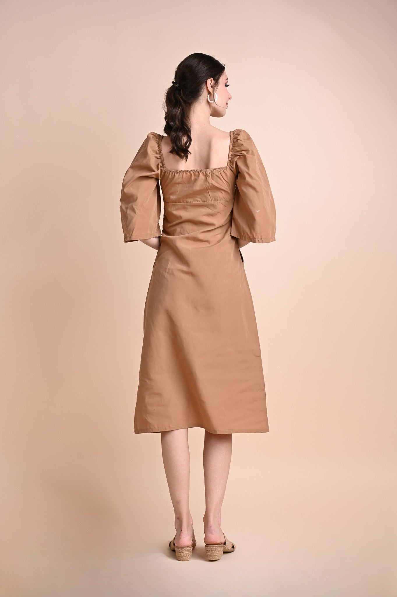 Khaki: Quebec A-line Dress