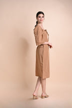 Khaki: Quebec A-line Dress